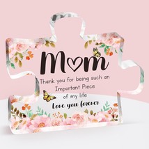 Gifts for Mom Delicate Mom Birthday Gifts from Daughter Son Engraved Acrylic Blo - £18.38 GBP