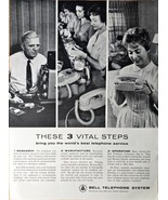 Bell Telephone System These 3 vital steps-1962 Vintage Print Ad - $192.34 MXN