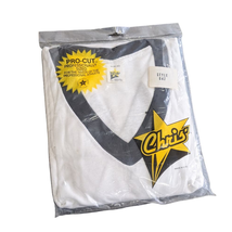 Chris&#39;s Pro Cut 3/4 Sleeve Vintage Blank Baseball TShirt Made In USA Black White - £19.38 GBP