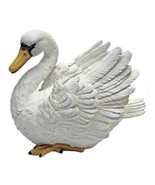 Garden Swan Statue 7&quot;Wx10½&quot;Dx9&quot;H (dt) - £133.13 GBP