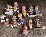 Vtg hard plastic Hong Kong Girl Animal Angel Grandma Tree Ornament Lot - £31.61 GBP