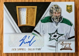 Jack Campbell 2013-14 Panini Luxury Suite Rookie Patch Auto Maple Leafs ... - $149.99