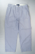 Vintage Polo Ralph Lauren Seersucker Pants Mens 34x30 Blue White Striped... - $28.45