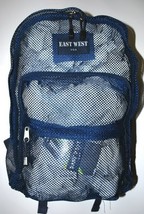 Mesh Backpack NAVY Pack See Through School Bag Clear Sports Gym Free Shi... - $17.81