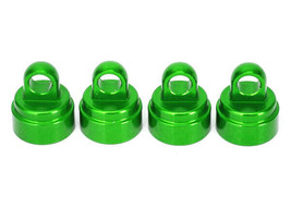 Traxxas Part 3767G Shock caps aluminum green anodized Slash Rustler New in Pack - $25.99