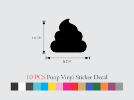 10 PCS Poop funny Vinyl Decal Sticker 2 Inch set - £9.66 GBP+