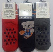 3 Pairs Of Socks Short Non-Slip With Rubber Child Cotton Virtus Baby V603 - £7.12 GBP