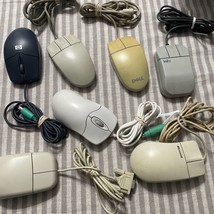 Lot Of Vintage Computer Mouse Dell Microsoft HP Mitsumi Serial PS/2 - £21.67 GBP