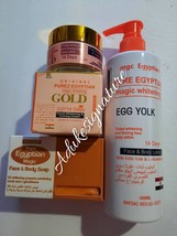 3 in 1 pure egyptian magic whitening set: egg yolk face and body lotion,... - $65.00