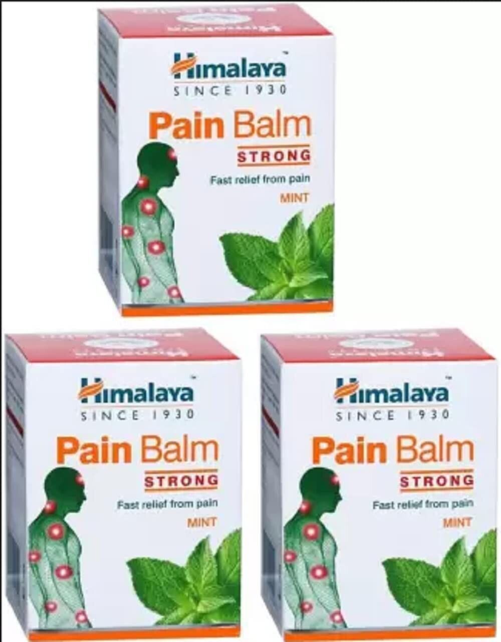3 X Himalaya PAIN BALM MINT Fast Relief from Headaches, 45 GMS, FREE SHIP - $26.45