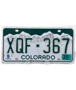 Colorado License Plate - 2000&#39;s - Green White Mountain - XQF-367 - 9/20 ... - $10.39