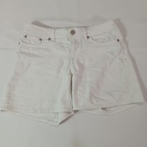 Seven7 RN#109890 Women&#39;s White Cotton Blend Shorts Size 10 (33×6) - $22.27