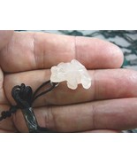 (an-frog-1) FROG PINK Quartz crystal carving Pendant NECKLACE FIGURINE g... - £6.10 GBP