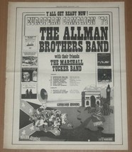 The Allman Brothers Band Full Page 1974 European Campaign &#39;74 Ad Advert Poster - £6.76 GBP