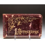 Antique Autograph Book with Handwritten Letters and Vintage Stickers 188... - $123.48 CAD