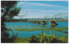 New Brunswick Postcard Bridge On Saint John River At Fredericton - £2.33 GBP