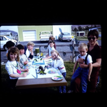 Kids at Party Background Ford Caprice Dodge D100 Found 35mm Slide Photo ... - $8.49
