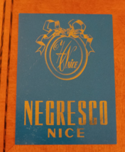 vintage Luggage Label Hotel Negresco,  Nice France VG+ - $260.69 MXN