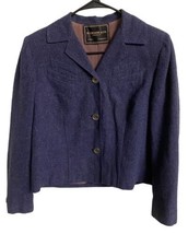 Davidow New York Cropped Jaclet Size S Purple Wool 1940&#39;s Womens Winona MN - £88.44 GBP