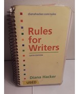 Rules for Writers 6th Edition by Diana Hacker (Paperback, 2008) - $10.95 CAD