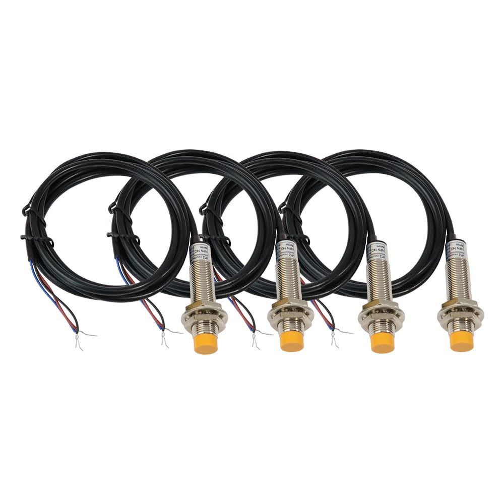 Ato M12 Inductive Proximity Sensor Switch, 4Pcs Non-Shield Detector 4Mm Npn - $35.99