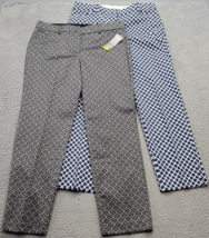 Lot Of 2 Valerie Stevens Pants Women Sz 10 Multi Stretch Straight Leg Flat Front - £28.63 GBP