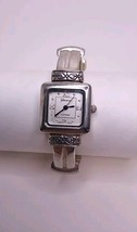 Geneva Platinum 5212 Dark Silver Tone Quartz Women&#39;s Watch 6&quot; Band New B... - $293.70 MXN