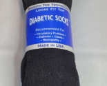 Vintage Mens Diabetic Socks Loose Fit Top Black USA 10-13 Neuropathy Ede... - $14.80