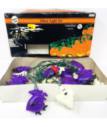2 Strings Vintage Halloween Blow Mold Lights Noma Witch Ghost Party Fun ... - $736.11 MXN