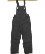 Boohoo Womens Sophia Slim Fit Denim Dungarees Black Sz 4 - £30.57 GBP