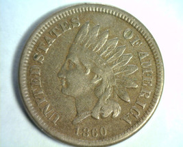 1860 Indian Cent Penny Very Fine / Extra Fine VF/XF Very Fine / Extremely Fine - $58.00