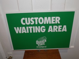 Vintage Quaker State Customer Waiting Area Plastic Store Sign, NOS - $54.45