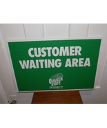 Vintage Quaker State Customer Waiting Area Plastic Store Sign, NOS - $1,003.43 MXN