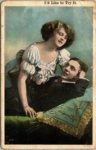 Vintage Postcard c.1910 Love Romance Courting Man Woman Unused Unposted - £14.90 GBP