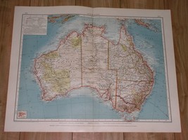 1905 Original Antique Map Of Australia / Sydney Melbourne Perth Brisbane - £18.86 GBP