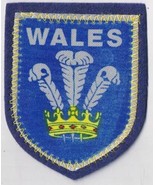 Wales Patch Badge Handpainted Felt Backing 2.5&quot; x 3&quot; - $11.87