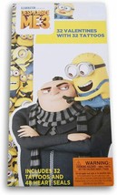 Despicable ME 3 Valentine&#39;s Day 32 Cards and Tattoos by Paper Magic Group - $2.99