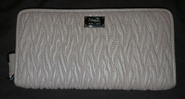 Coach Madison gathered twist accordion zip tearose pink leather wallet 49609 - £60.89 GBP