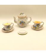 Tea Time Candle Collection Pansy Scent Luminous Treasures Retired Avon 2003 - £20.90 GBP