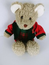 Vintage Holiday Christmas Teddy Bear Plush Stuffed Animal - £6.94 GBP