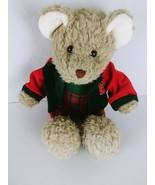 Vintage Holiday Christmas Teddy Bear Plush Stuffed Animal - £6.81 GBP