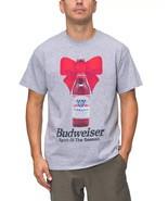 Mens T Shirt BUDWEISER Spirit of the Season Grey Size XXL JUNK FOOD $34 ... - £7.06 GBP