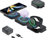 Wireless Charger For Samsung, Foldable 3 In 1 Fast Wireless Charging Pad... - $77.99