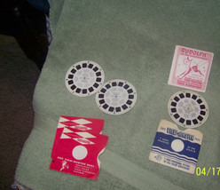 lot of {3} vintage viewmaster reels {rudolph the red nosed reindeer &amp; bambi} - £8.70 GBP