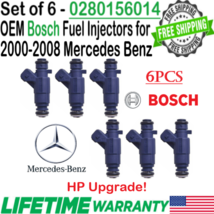 OEM Bosch x6 HP Upgrade Fuel Injectors for 2002-2005 Mercedes Benz C320 ... - $150.47