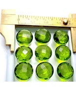 Briolette Green Peridot Round Rose Cut AAA+Quality 9 Pcs 47.10 Ct Loose ... - $48.61