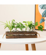 Wooden Frame Hydroponic Vase, Plants Vase Table Decoration, Home Decor - £23.69 GBP+