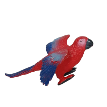 Safari Ltd Red Macaw Parrot Bird Zoo Animal Figurine 2.5&quot; - £14.24 GBP