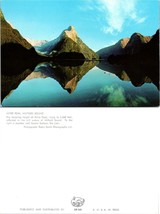 New Zealand South Island Milford Sound Mitre Peak &amp; the Lion VTG Postcard - £7.34 GBP