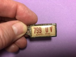 DAV TAG OHIO 1946 (799 U V) mini keychain metal vintage - £31.37 GBP